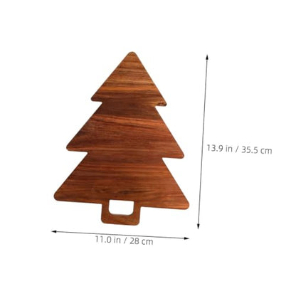 Christmas Tree Shaped Wooden Cutting Board Multifunctional Charcuterie Platter for Cheese Bread Cake and Appetizers Holiday Kitchen Decor