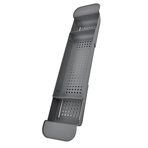 Expandable Bathtub Caddy Tray, PP Material, Adjustable Length, Ideal for Relaxing Baths and Organizing Toiletries (Gray) - color: Gray