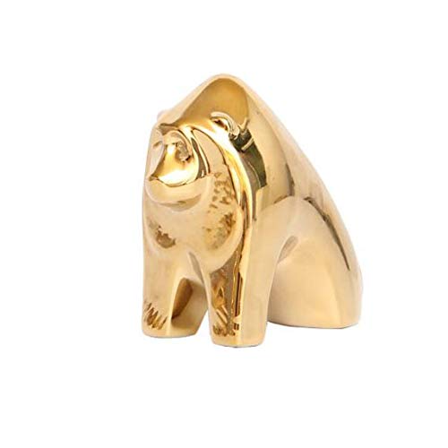 NWFashion Small Animal Statues Home Decor Modern Style Gold Decorative Ornaments (Orangutan) - color: Orangutan