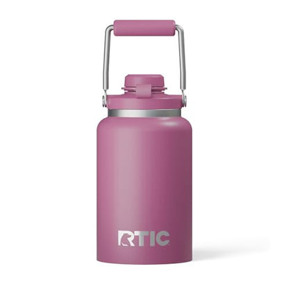 RTIC Half Gallon Outback Jug, Ceramic Lined, Orchid | Stainless Steel, Insulated Water Bottle with Lid and Handle, Double Wall Vacuum Insulation - color: Orchid