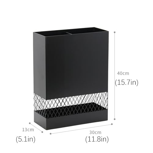 Indoor Entryway Umbrella Holder Can hold 10 umbrellas，tall Metal Large Capacity Umbrella Storage stand With removable drain tray,For Hotel,Offices,home,Commercial(White-E) - color: White-E