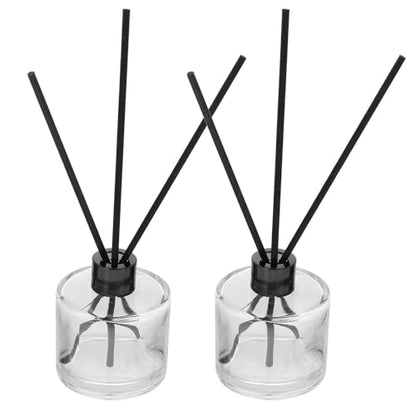 HOMSFOU Glass Aromatherapy Bottles Diffusing Fragrance and Decorating Interior Space 50ml Elegant Reed Diffuser Bottles for Essential Oils for Office or Home