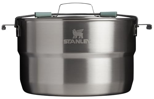 Stanley Wildfare Core 26-Piece Complete Camp Kitchen Cook Set | 4 qt Pot with Lid, 8in Fry Pan | 4 Table Settings, Plates, Bowls, Utensils | Camping Essentials for Your Camp Kitchen | BPA-Free - size: 4 QT