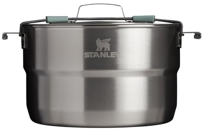Stanley Wildfare Core 26-Piece Complete Camp Kitchen Cook Set | 4 qt Pot with Lid, 8in Fry Pan | 4 Table Settings, Plates, Bowls, Utensils | Camping Essentials for Your Camp Kitchen | BPA-Free - size: 4 QT