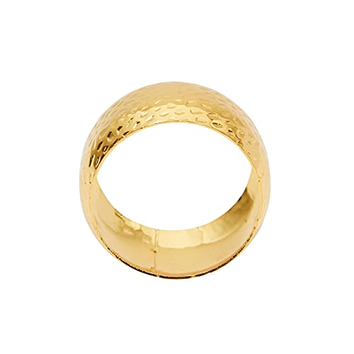 Farmlyn Creek Gold Napkin Rings - Wedding Napkin Rings & Event Decor - Durable Metal Holders - Reusable Cloth Bands - 1.8 x 1.8 in, Zinc Metal, Pack of 12