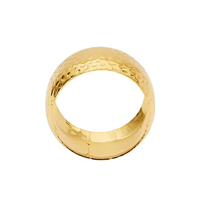 Farmlyn Creek Gold Napkin Rings - Wedding Napkin Rings & Event Decor - Durable Metal Holders - Reusable Cloth Bands - 1.8 x 1.8 in, Zinc Metal, Pack of 12