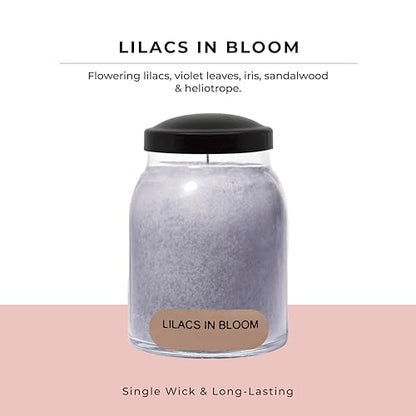A Cheerful Giver - Lilacs In Bloom Baby Scented Glass Jar Candle (6oz) with Lid & True to Life Fragrance Made in USA - size: 6oz Baby