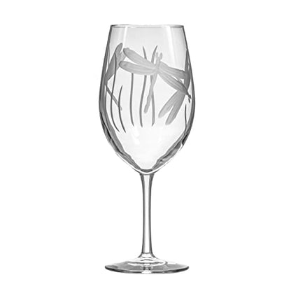 Rolf Glass Dragonfly All Purpose Wine Glass 18 ounce - Stemmed Wine Glasses Set of 4 – Lead-Free Glass- Etched Large Wine Glasses - Made in the USA - A Classic - color: All Purpose 4 Set