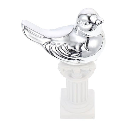 Healifty Abstract Mini Animal Roman Pillar Figurine Statues for Home Decor Lightweight Ceramic Animal Ornaments for Scene Landscaping and Photo Props