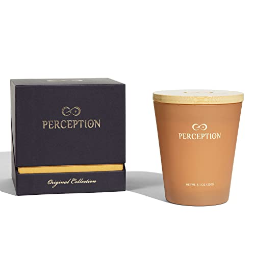 PERCEPTION AROMAS Luxury Scented Candle | Sandalwood Thyme | Hand Poured Soy Wax Candle with Gift Box | Elegant Fragrances | 50 Hour Burn Time (8.1 oz) - color: Sandalwood Thyme