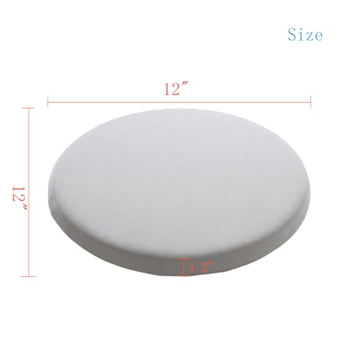 Round Chair Cushion, Memory Foam Filling, Knitted Cotton Cover, Removable Zipper Design, Light Gray, Pink, Coffee, Green (Pink, 12 Inch) - color: Pink, size: 12 Inch