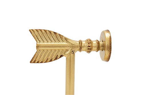 Creative Co-Op Decorative Cast Metal Arrow Bookends, Gold, Set of 2 - color: Gold