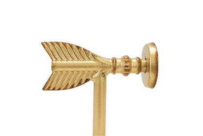 Creative Co-Op Decorative Cast Metal Arrow Bookends, Gold, Set of 2 - color: Gold