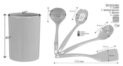 Calypso Basics by Reston Lloyd 6PC Melamine Utensil Holder Set, Rust-Free - color: Gray, size: Utensil Holder Set