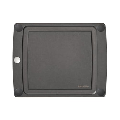 Epicurean All-In-One Cutting Board with Non-Slip Feet and Juice Groove - Non-toxic, Dishwasher Safe, Made in the USA, 11.5" x 9", Slate - color: Slate/Black, size: 11.5"L x 9"W