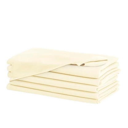 Cloth Napkins Set of 6, 18 x 18 Inch, Washable Champagne Dinner Napkins with Hemmed Edges for Restaurant, Wedding and Holiday - color: Champagne, size: 18" x 18" (Set of 6)