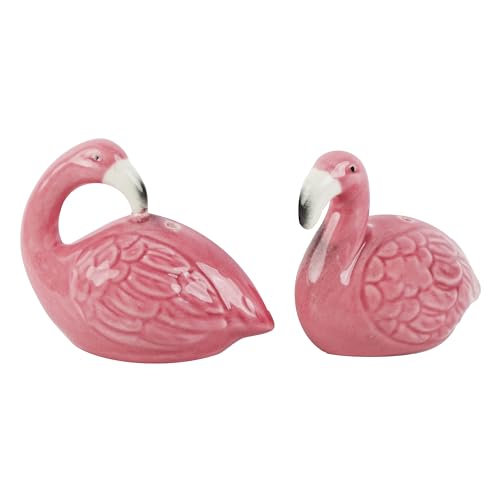 Ceramic Bird Salt and Pepper Shaker Collectors Kitchen Décor - Flamingo - color: Pink