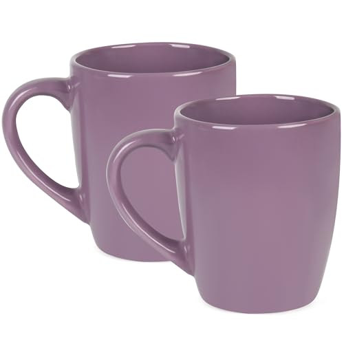BYCNZB 27OZ Extra Large Ceramic Coffee Mug, Jumbo Coffee Mugs, Big Tea Cups with a Large Handle for Office and Home set of 2 (Purple) - color: Purple