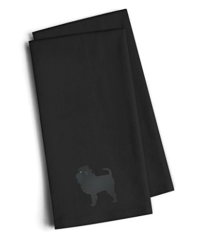 Caroline's Treasures BB3448BKTWE Affenpinscher Black Embroidered Towel Set of 2 Decorative Bathroom Guest Hand Towel for Hand, Face, Tea, Dishcloth, 19 X 25, Black - color: Black, style: Affenpinscher