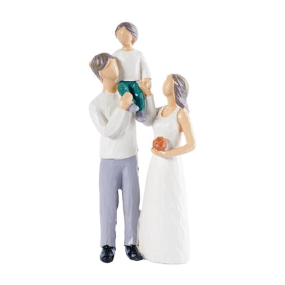 Family Figurines Home Decor Mother and Son Figurine Carved Wood Look Resin Statue 1st for New Mom First for New Dad Sweet New Parents Gifts