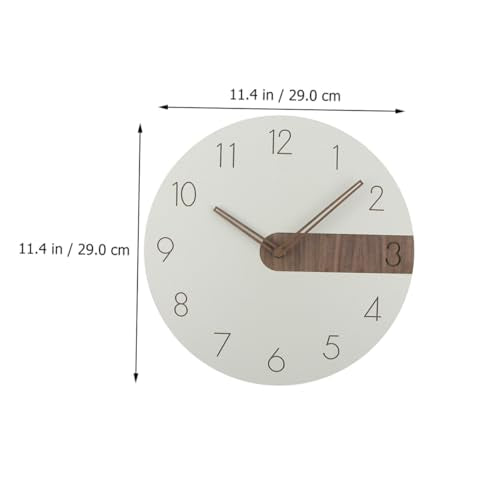 Ipetboom Silent Wood Wall Clock Decorative Hanging Clock Without Battery Modern Home Decor for Living Bedroom Office Unique Minimalist Design