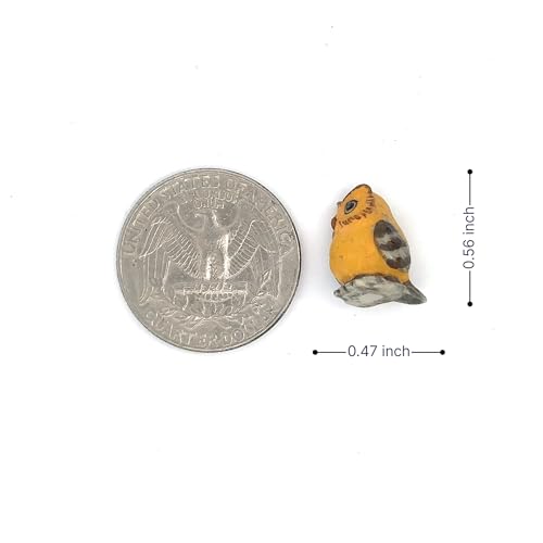 Adorable Mini Ceramic Animal Figurine – Porcelain Miniature Collectible Decor (Yellow owl) - style: Yellow owl