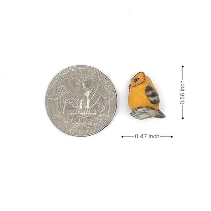 Adorable Mini Ceramic Animal Figurine – Porcelain Miniature Collectible Decor (Yellow owl) - style: Yellow owl