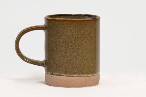House Beautiful Versatile Modern Stoneware Mug Set – 17 oz, Set of 4 (Crafted Essence) - color: Crafted Essence