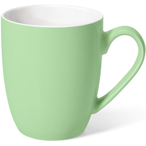Urbanstrive 16 oz Large Coffee Mug with Handle Tea Cup Novelty Coffee Cup for Men Women Office Work, Mint Green - color: Mint Green