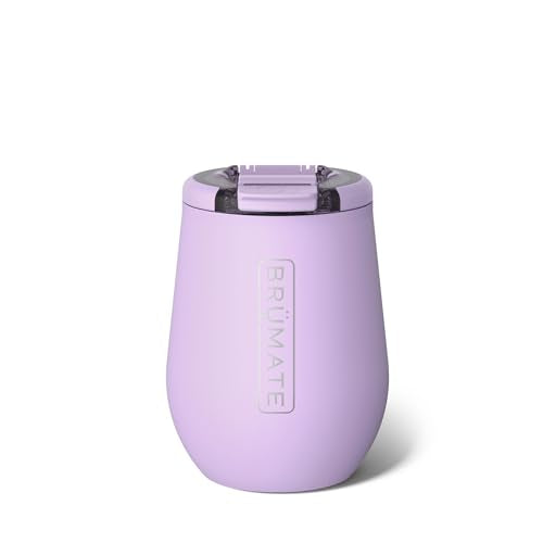 BrüMate Uncork'd 14oz Insulated Wine Tumbler, Lavender | 100% Leakproof, Locking Lid, Insulated Stainless Steel, Travel & Outdoors, Glass-Free Zone Friendly, 4+ Hours Cold - color: Lavender