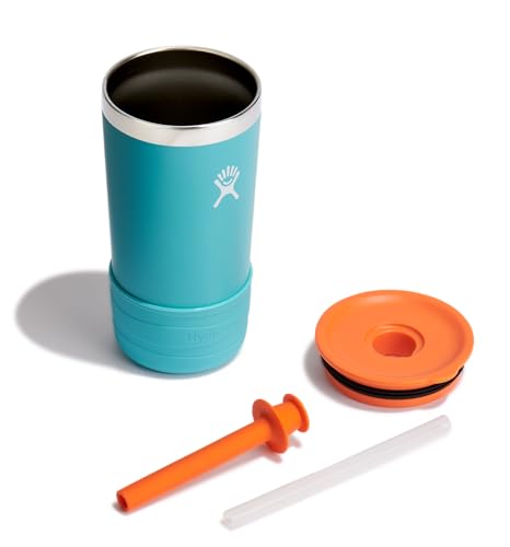 Hydro Flask Kids 12 Oz Tumbler with Lid and Straw for School - Insulated Stainless Steel in Seaspray Blue - color: SEASPRAY