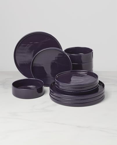 Lenox 897798 Modulus 12-Piece Dinnerware Set, Nightshade - color: Nightshade, style: 12 Piece Dinnerware Set