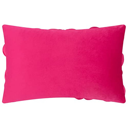 KINGROSE 3D Flower Cushion Cover Home Decorative Throw Pillow Cover Rectangular Pillowcase Sham for Couch Bed Living Room Sofa 12 x 20 Inches Velvet Rose Red | Rectangular Pillowcase, Home Decorative Throw Pillow Cover, For Couch Bed Living Room Sofa Summ