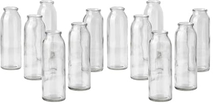 Serene Spaces Living Set of 6 Clear Glass Bud Vases – Ideal for Centerpieces at Weddings and Events – 6.25” Tall & 2” Diameter – Elegant Flower Vases for Home Decor (Pack of 2) - size: Set of 6 (Pack of 2)