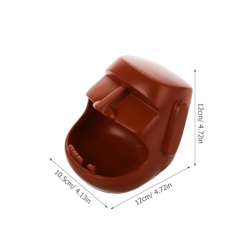 Toddmomy Moai Statue Key Storage Bowl Resin Decorative Tray for Entryway and Bedroom Multi-functional Key Holder Candy Organizer and Jewelry Dish