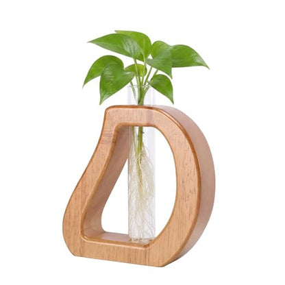 Glass Test Tube Plant Propagation Terrarium Station | Wall Hanging for Indoor Water Plant Rooting, Wall Home Decor, Thoughtful Gardening Gift for Mom and Plant-Loving Women - size: 5.3*5.6IN