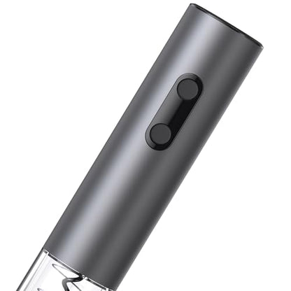 Electric Wine Opener, Battery-Powered Aluminum Alloy Bottle Opener with Silicone Buttons, Includes Foil Cutter for Safe and Easy Wine Opening Gifts for Wine Lovers - size: 1 PCS