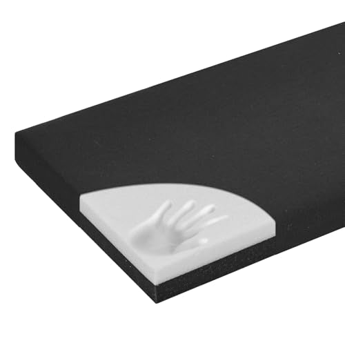 baibu 42 Inch Bench Cushion, Dual-Layer Design Memory Foam Indoor Bench Cushion, Non-Slip Standard Size Rectangle Seat Pad with Ties, 42x16x2Inch, Black - color: Black, size: 42x16x2 Inch (Pack of 1)