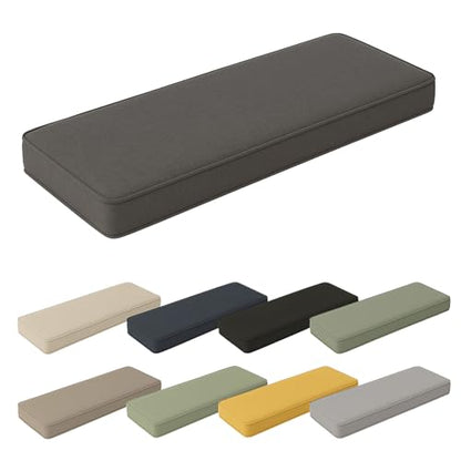 32x16 Inch Custom Bench Cushion – Compact & Comfortable Bay Window or Piano Bench Pad, Waterproof Fabric, Non-Slip Design, Removable Cover - size: 32x16x2 inch