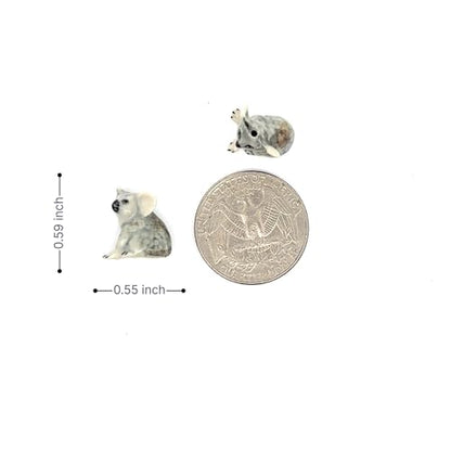 Handmade Adorable Mini Ceramic Animal Figurine – Porcelain Miniature Collectible Decor (Koala) - style: Koala