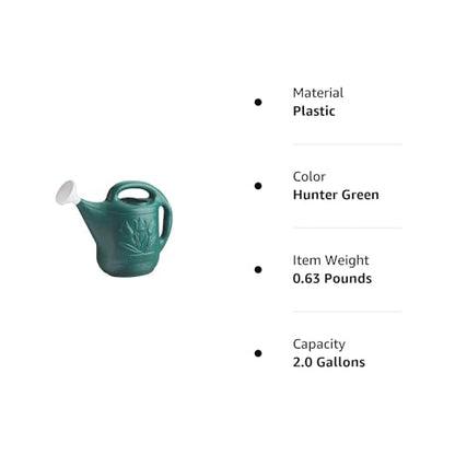 Root & Vessel 30301 Watering Can, 2-Gallon, Hunter Green - size: 2 Gallon