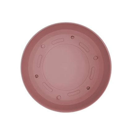 Bloem Mathers 12" Plastic Planter - Modern Indoor Pot with Drainage Holes and Saucer Tray, Dusty Rose - color: Dusty Rose, size: 12"