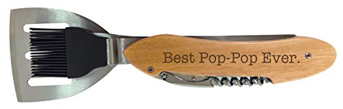 Best Pop-Pop Ever BBQ Grill Multi Tool | Barbecue Spatula Grilling Accessories, Unique Gift for Grandpa - color: Pop-Pop