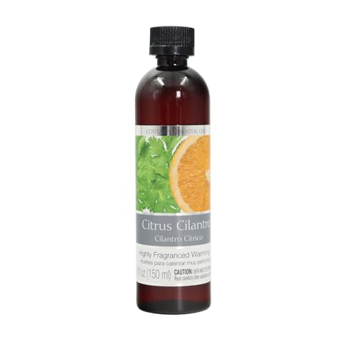 Hosley's Set of 2, 5 oz Citrus Cilantro Fragrance Warming Oils. Ideal Gift for Weddings, spa, Reiki, Meditation, Bathroom Settings. P1 - size: 2.5 Fl Oz (Pack of 2)
