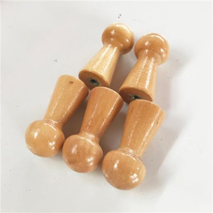 Wooden Shaker Peg Wood Screw-on Shaker Pegs 1.5 Inch Long Unfinished Wood Shaker Racks for Hanging Clothes Hats Towel and More DIY Paint Color (6 Pieces)