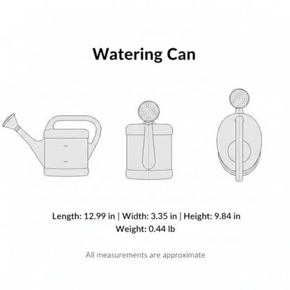 Long Spout Watering Can for Indoor Plants, Lightweight Blue PP Plastic with Narrow Tip for Precise Pouring - size: 12.99 x 3.35 x 9.84 in