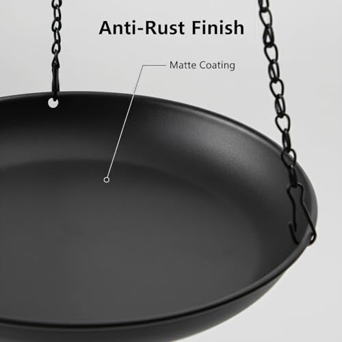 Hanging Planter for Indoor Outdoor, Plant Hanger, Hanging Plant Tray | Hanging Plant Holder, Plant Pot Shelf Basket for Window, Wall, Ceiling, Garden, with Chains and Hooks, 2Pcs, Round - style: Round