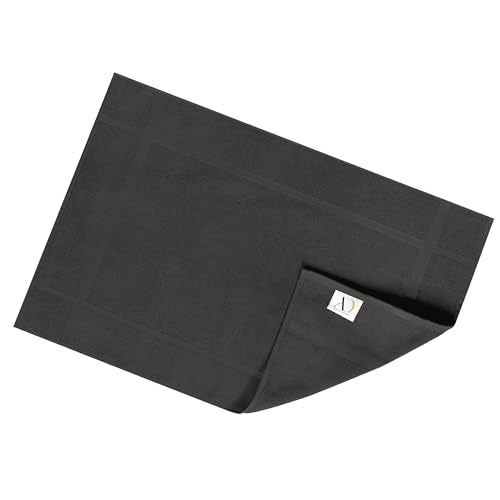 100% Cotton Bath Mat 24x17 Inches, 1350 GSM Thick Plush, Soft Absorbent, Oeko-Tex Certified, Durable Construction – Grey - color: Grey