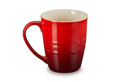 Le Creuset Stoneware Extra-Large Logo Coffee Mug, 20oz., Cerise - color: Cerise, size: 20 Ounces