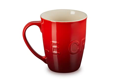 Le Creuset Stoneware Extra-Large Logo Coffee Mug, 20oz., Cerise - color: Cerise, size: 20 Ounces